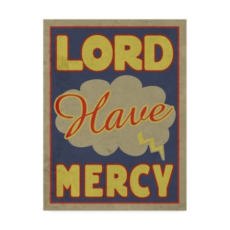 Old Red Truck 'Lord Have Mercy' Canvas Art,35x47